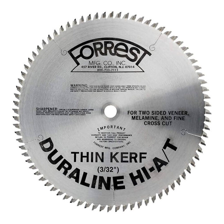 Forrest Duraline 10In x 80T Blade