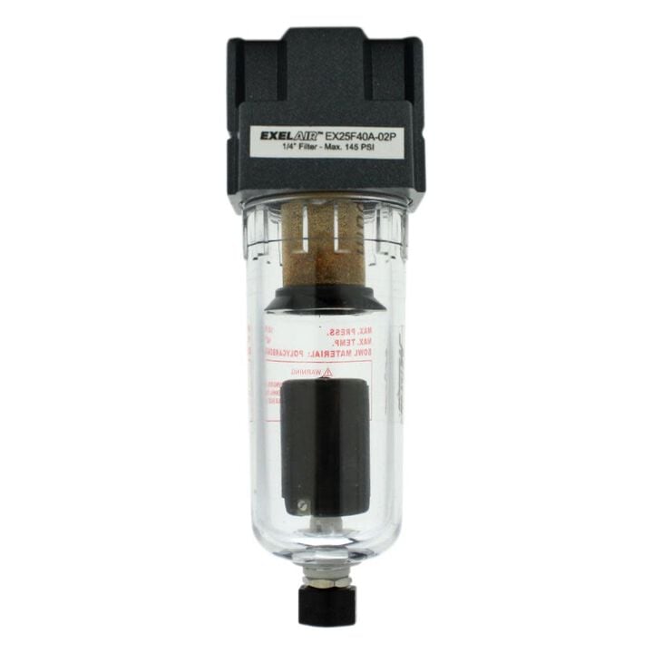 Milton EXELAIR FRL (Mini) Air Filter - 1/4in NPT - Polycarbonate Bowl Automatic Float (EX25F40A-02P), large image number 0