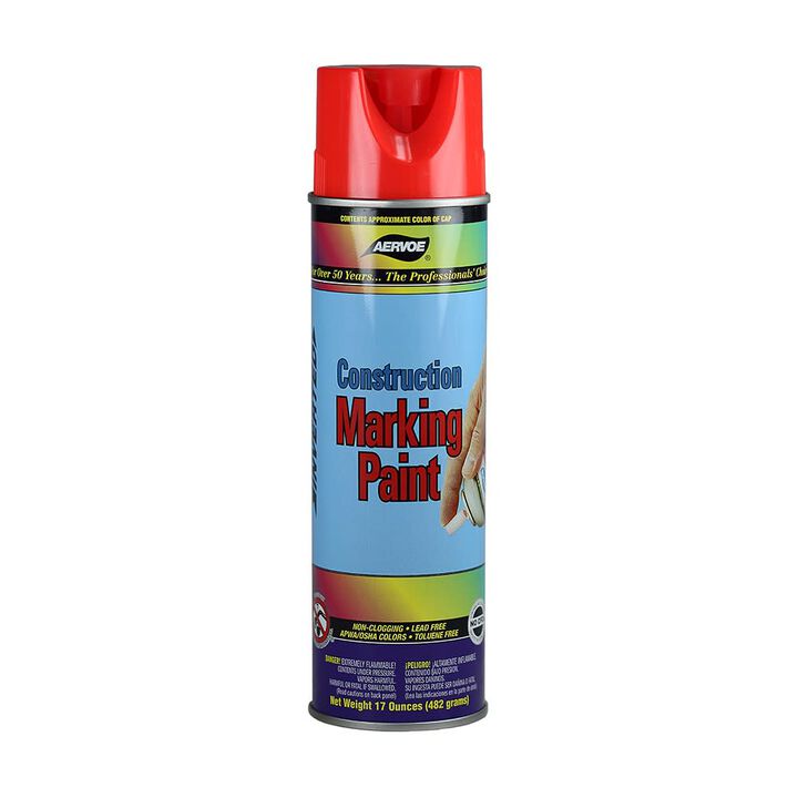 Aervoe 17 Oz Aerosol Red Upside Down Construction Marking Paint