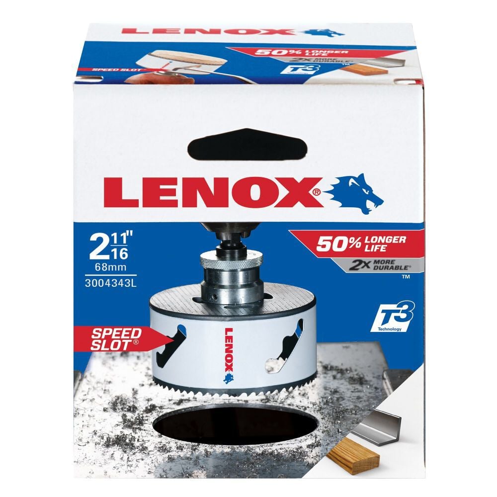 Lenox Bi-Metal Speed Slot Hole Saw With T3 Technology, 2-11/16 Inch, large image number 5