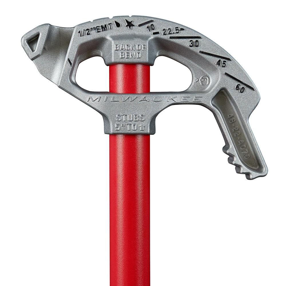 アメトイ。 Milwaukee 1/2 in. Aluminum Conduit Bender 48-22-4070 - Acme