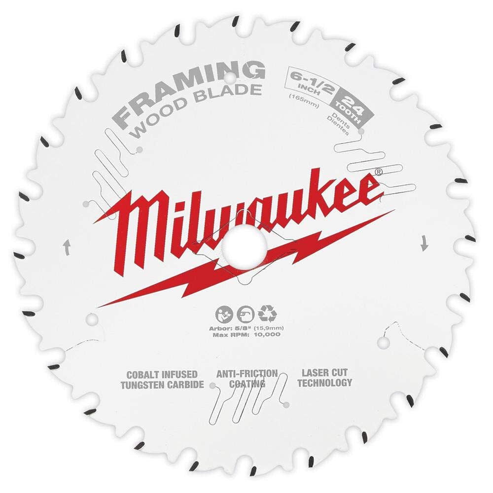 Milwaukee 6-1/2 in. 24T Framing Circular Saw Blade, large image number 1