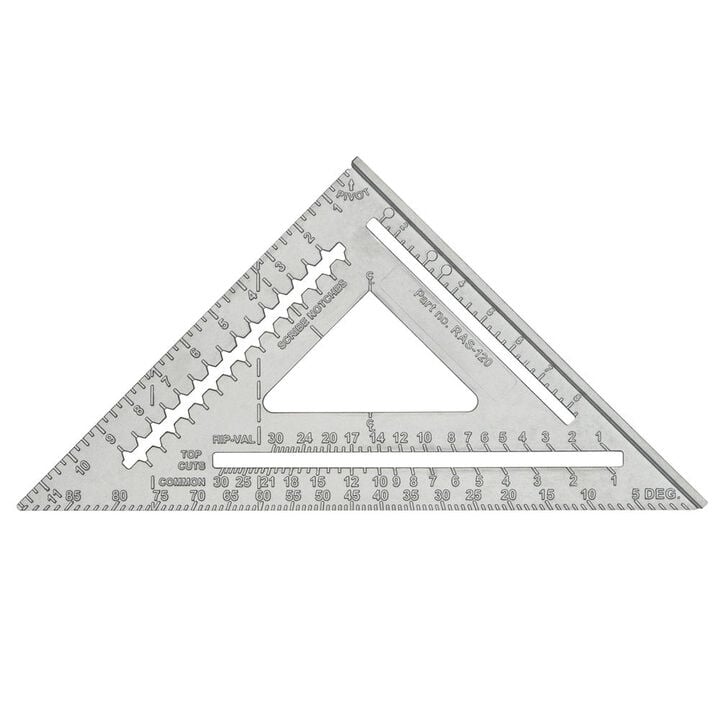Johnson Level 12 Inch Johnny Square Aluminum Rafter Square