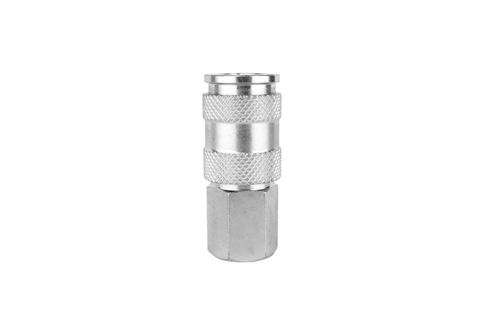 Milton Quick-Connect Steel Coupler 3/8in FNPT High Flow (V-Style), large image number 2