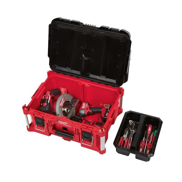 Milwaukee PACKOUT Large Tool Box & 100PC Shockwave Packout Kit Bundle, large image number 14