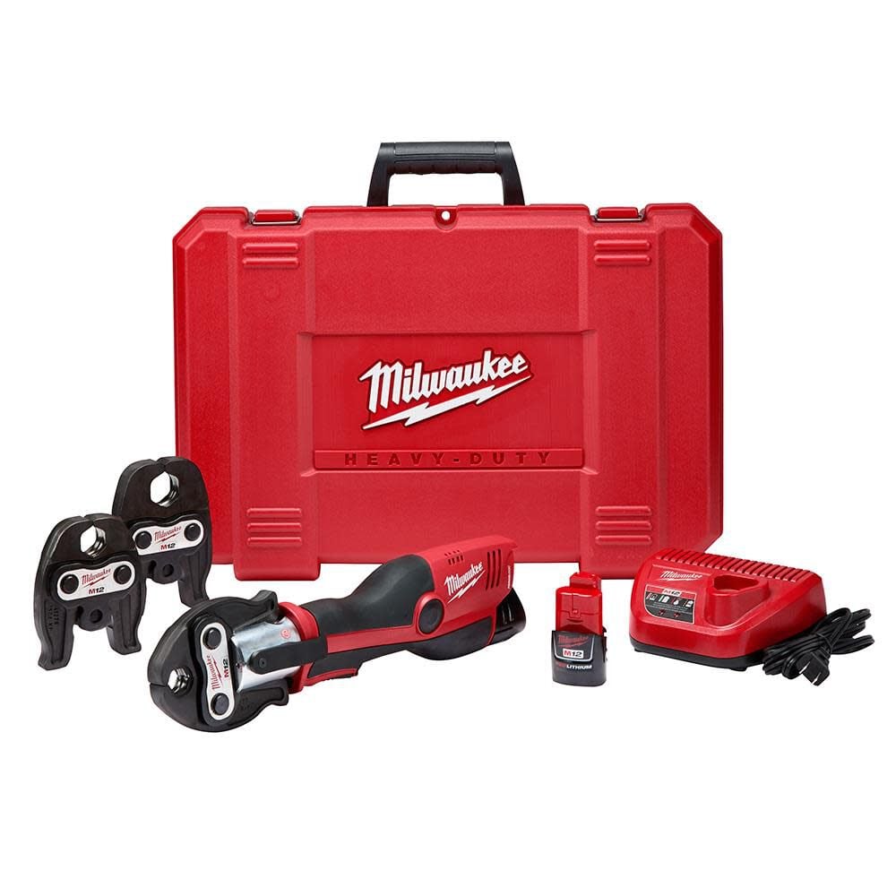 Milwaukee M12 FORCE LOGIC Press Tool Kit with Jaws – 2473-22