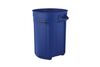 Suncast Plastic Utility Trash Can - 55 Gallon Blue, small