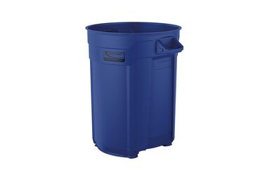 Suncast Plastic Utility Trash Can - 55 Gallon Blue, large image number 0