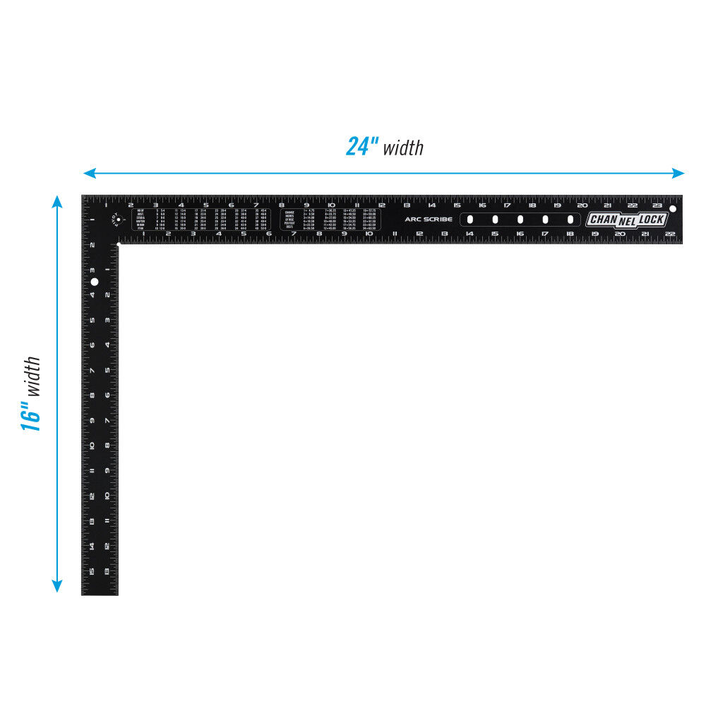 Channellock 16 Inch x 24 Inch Framing Square, large image number 3