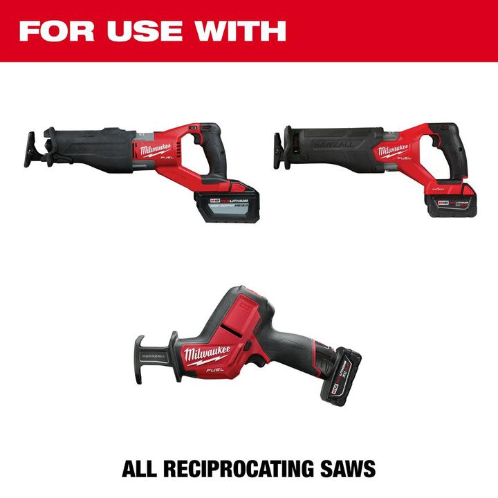 Milwaukee 6inch 8TPI The TORCH with Carbide Teeth SAWZALL Blade 3PK, large image number 4