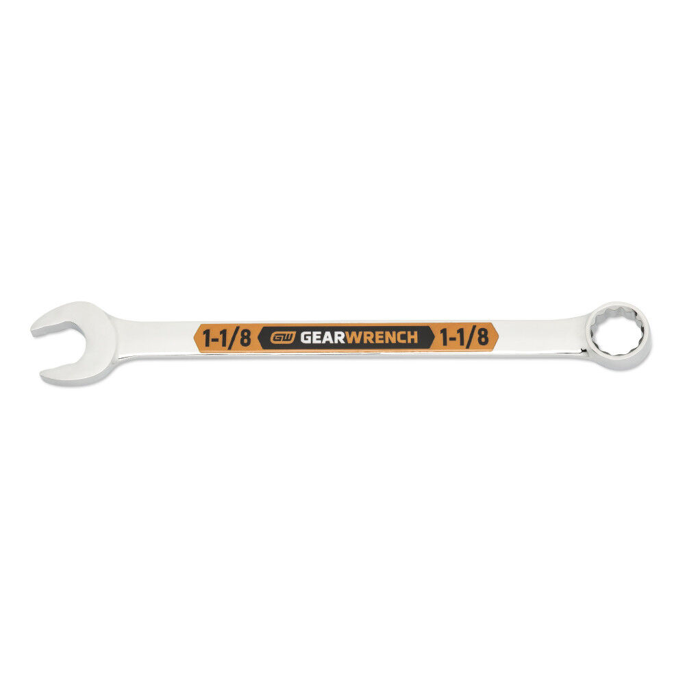 GEARWRENCH 1 1/8 Inch 12 Point Hi-Viz Long Pattern Combination Wrench, large image number 1