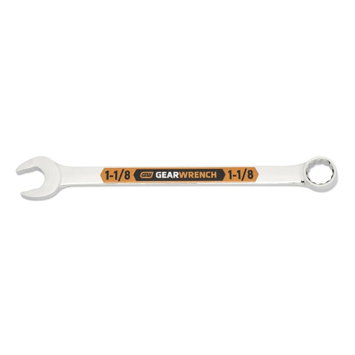 GEARWRENCH 1 1/8 Inch 12 Point Hi-Viz Long Pattern Combination Wrench, large image number 0