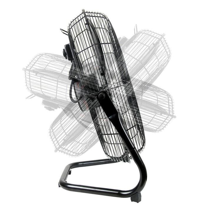 Remington 20 Inch Diameter 3-Speed Black High Velocity Floor Fan, large image number 2