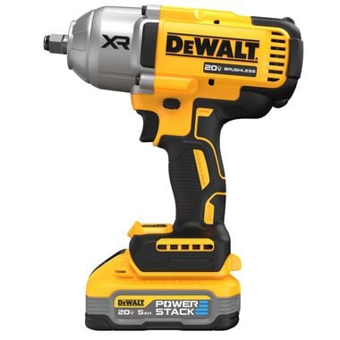 DEWALT 20V MAX XR 1/2in High Torque Impact Wrench with Hog Ring Anvil Cordless Kit, large image number 2