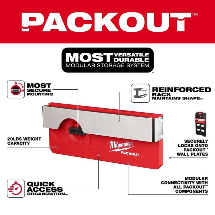 Milwaukee PACKOUT Belt Clip Rack, large image number 1