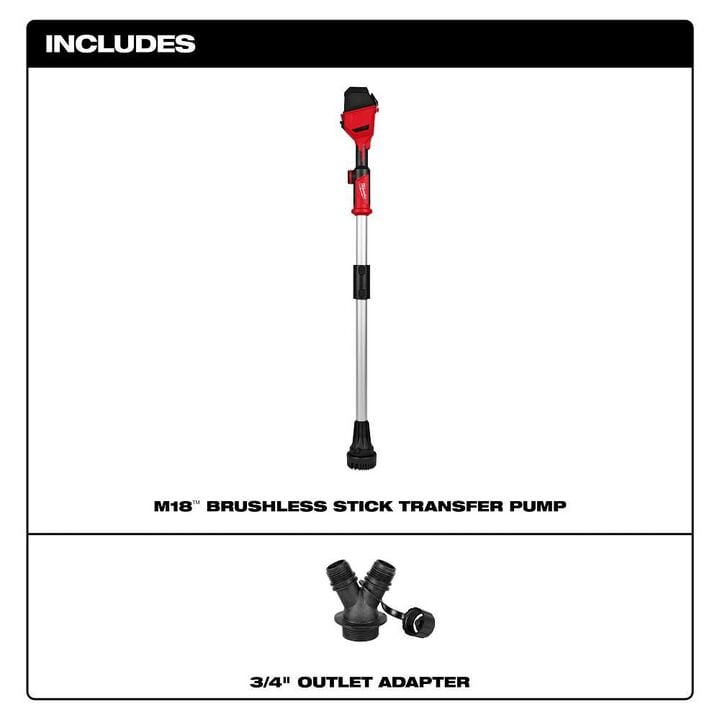 Milwaukee M18 Brushless Stick Transfer Pump (Bare Tool), large image number 1