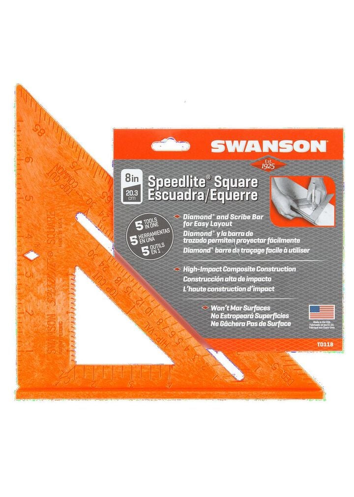 Swanson Tool 8 In Speedlite SquareOrange Composite, large image number 1