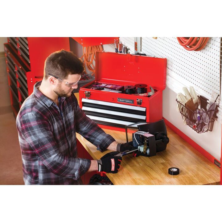 CRAFTSMAN 20 Inch Wide 3 Drawer Metal Tool Box With Ball-Bearing Drawers, large image number 5