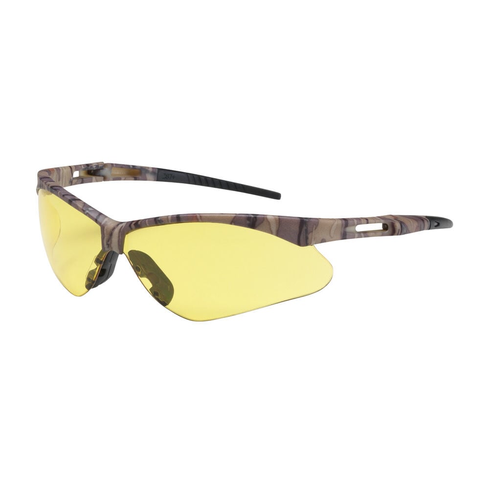 Protective Industrial Products Anser Semi-Rimless Safety Glasses with Camouflage Frame Amber Lens and Anti-Scratch Coating Including Neck Cord, large image number 2