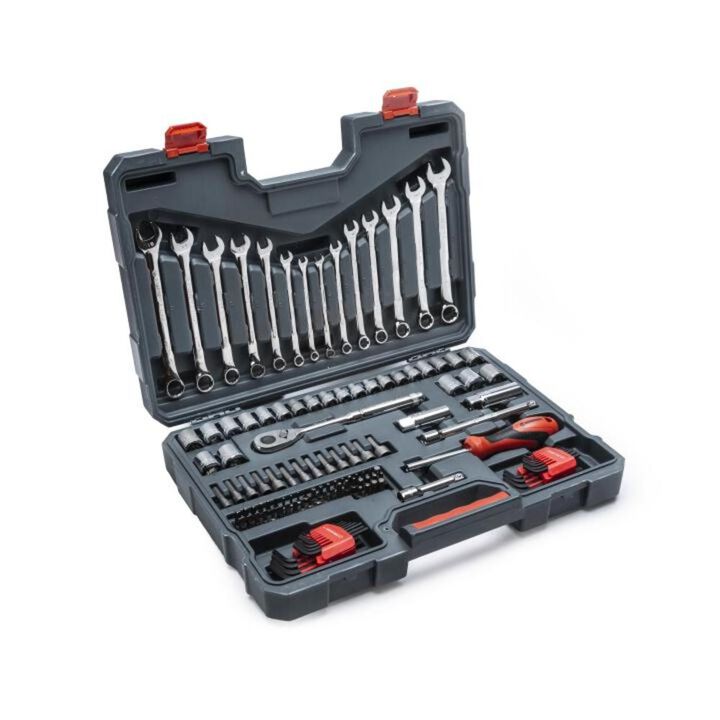 Crescent 128 Pc 3/8in Drive 12 Point Standard SAE/Metric Mechanics Tool Set, large image number 1
