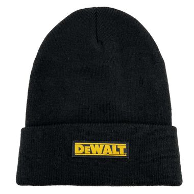 DEWALT 100% Acrylic Synthetic Knit Cuff Extended Beanie Black