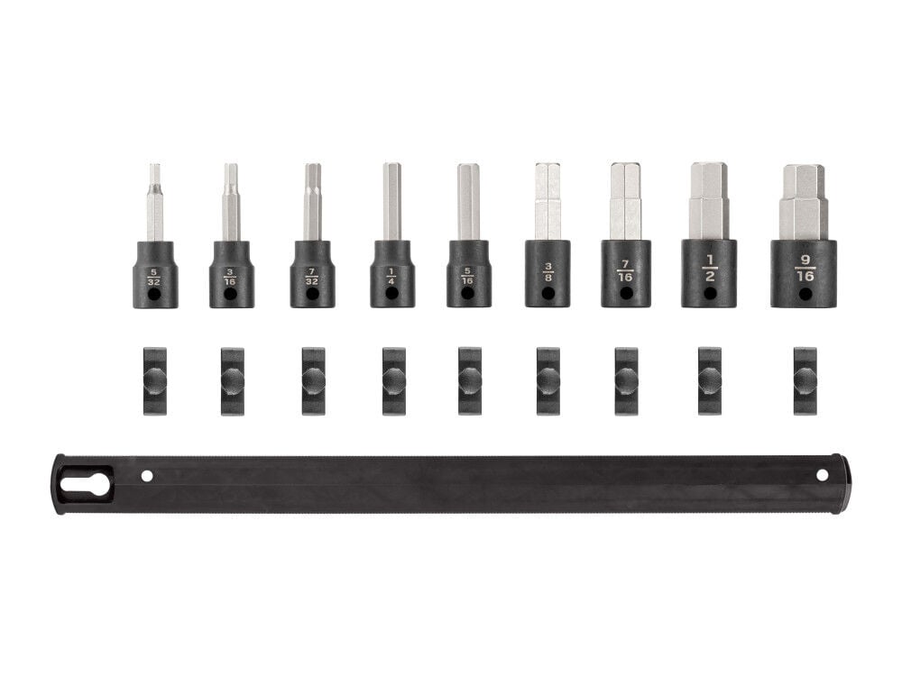 Tekton 3/8 Inch Hex Impact Bit Socket Set, 9 Piece (5/32-9/16 Inch), large image number 2