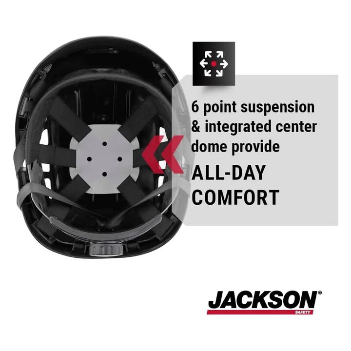 Jackson Safety Industrial Climbing Vented Hard Hat, CH-400 Black, large image number 7