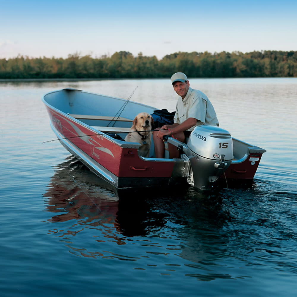 Honda Marine 15 HP 4-Stroke Electric Start Outboard Motor with Throttle Grip, large image number 3