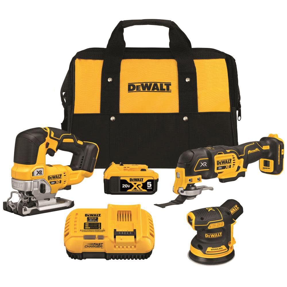 DEWALT 20V MAX XR 3 Tool Woodworking Brushless Kit – DCK300P1