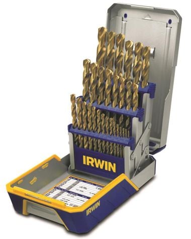 Irwin 29 piece Titanium Nitride Coating Metal Drill Bit Set