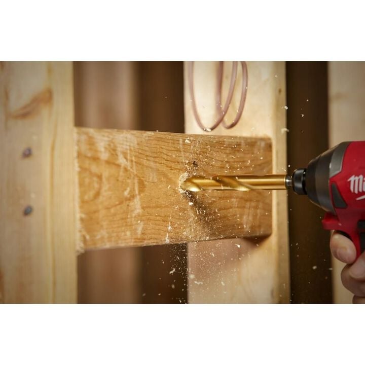 Milwaukee 10-Piece Titanium Nitride SHOCKWAVE Red Helix Drill Bit Kit, large image number 9