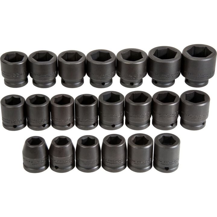 Proto 3/4in Drive 6pt Metric Impact Socket Set 21pc