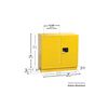 Justrite 22 Gallon Yellow Steel Manual Close Flammable Cabinet, small image number 3