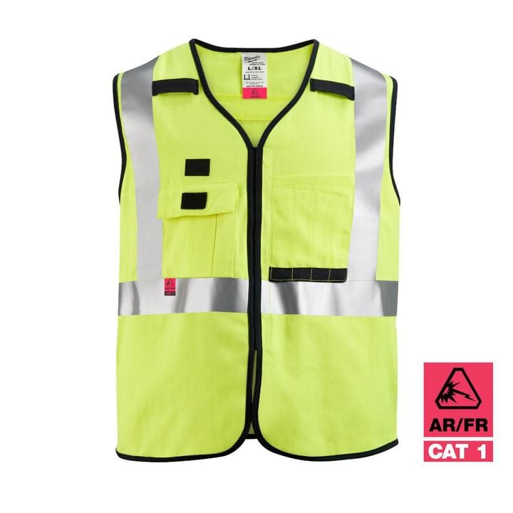 Milwaukee High Vis Safety Vest Yellow Class 2 AR/FR Cat 1 4XL/5XL, large image number 1