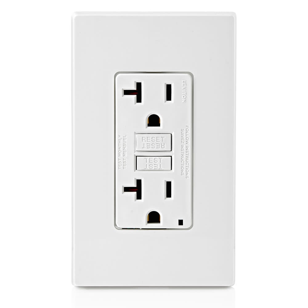Leviton SmartlockPro GFCI Outlet 20A 125V 5-20R White Duplex – 3895547