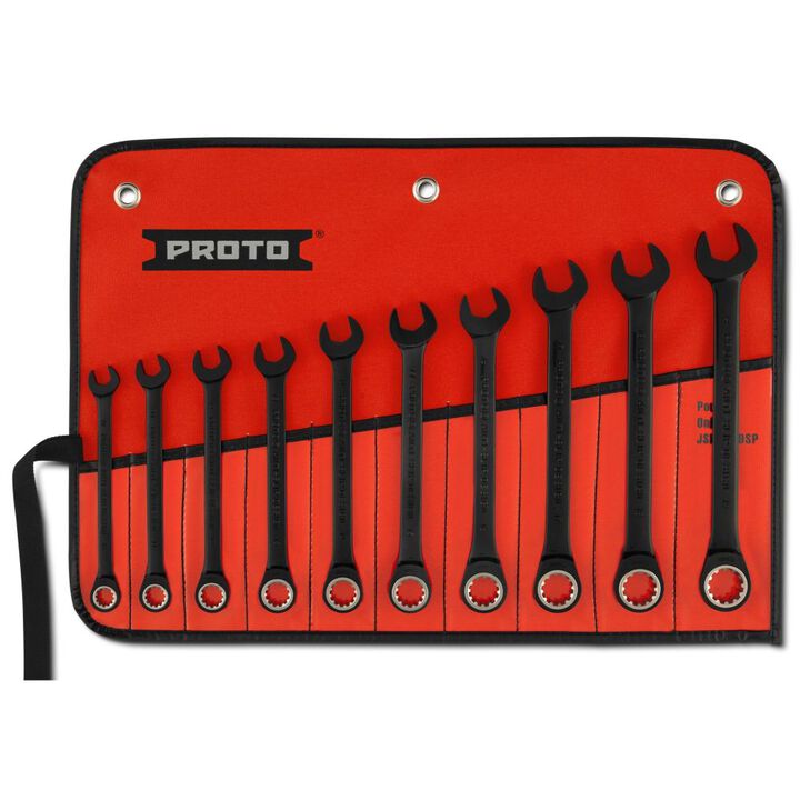 Proto 10 Piece Combination Ratcheting Wrench Set Spline, large image number 0