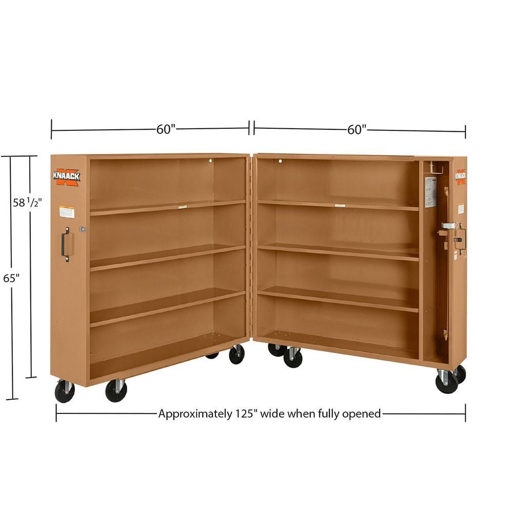 Knaack Model 100 60.9 Cu-Ft. Tan Steel Rolling Cabinet, large image number 4