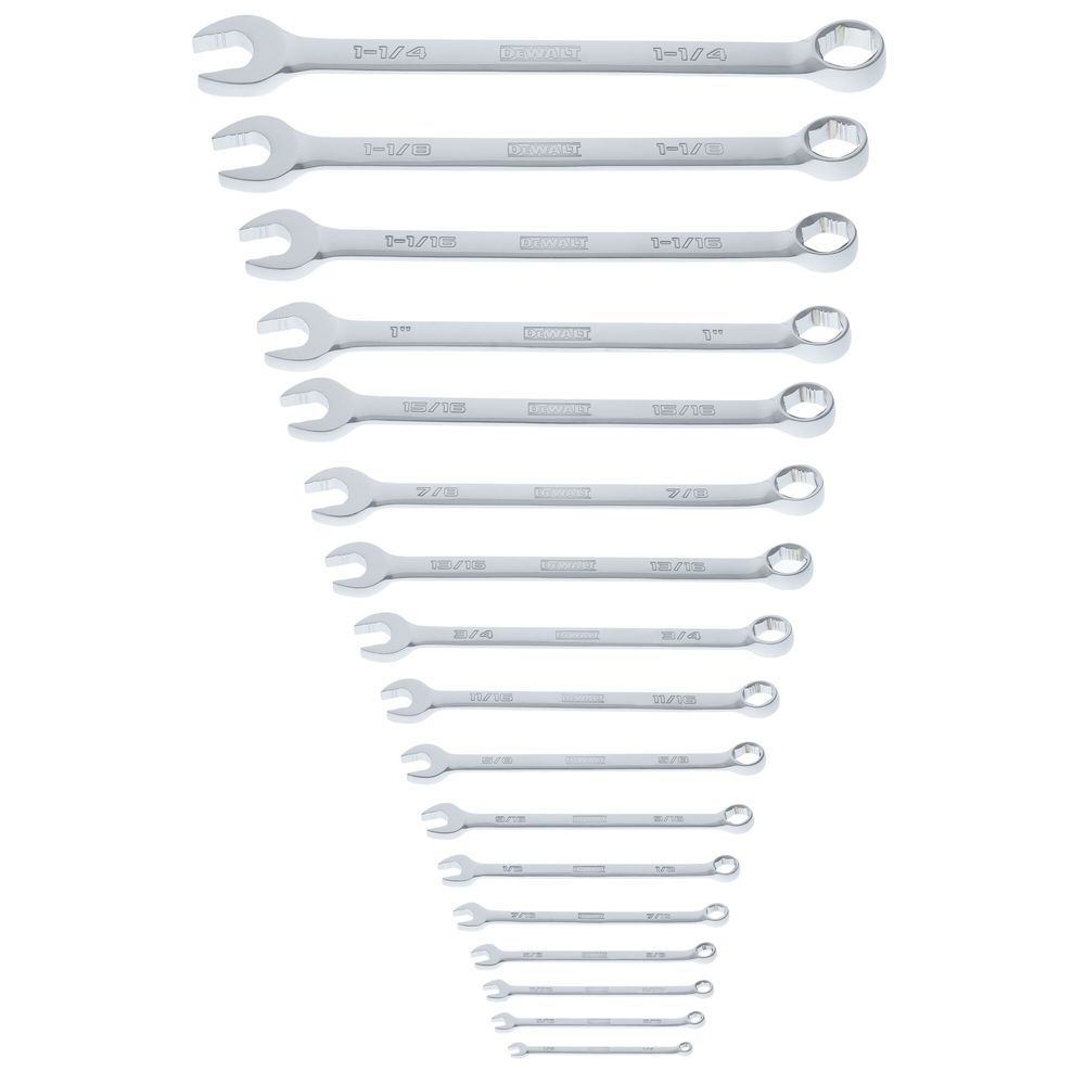 DEWALT TOUGHSERIES 17 Piece SAE Combination Wrench Set, large image number 1