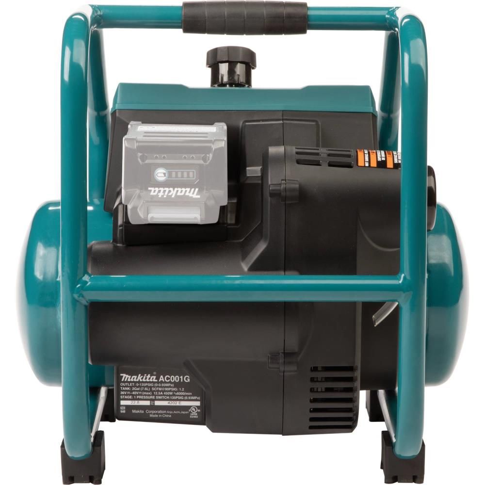 Makita 40V max XGT 2 Gallon Quiet Series Compressor (Bare Tool), large image number 9