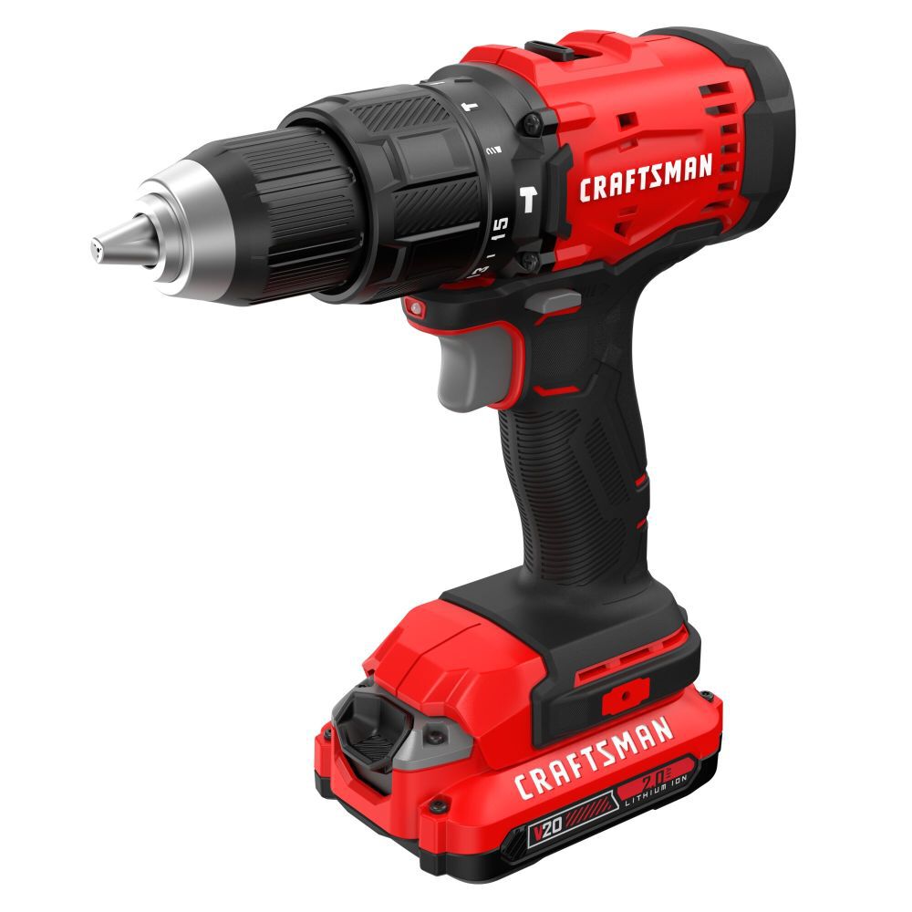 CRAFTSMAN 20V MAX 1/2 Inch Hammer Drill Kit, large image number 2