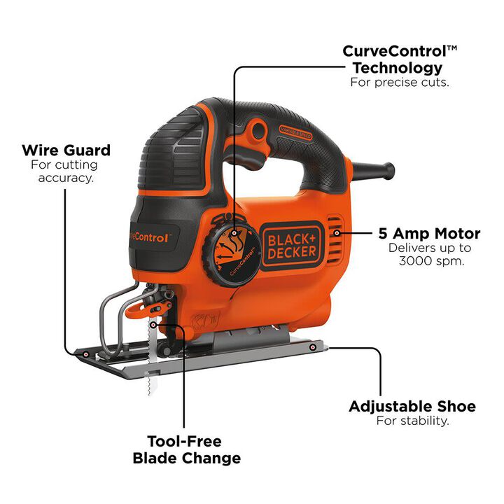 Black and Decker Smart Select 5 Amp Electric Jigsaw, large image number 8
