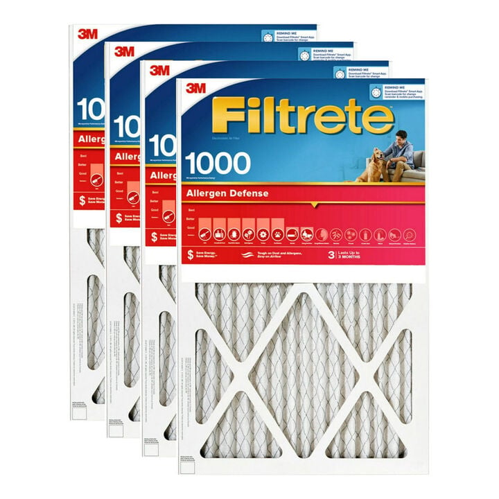 3M Filtrete 16 x 24 x 1-Inch 1000 MPR MERV 11 Allergen Defense Furnace Air Filter, 4-Pack