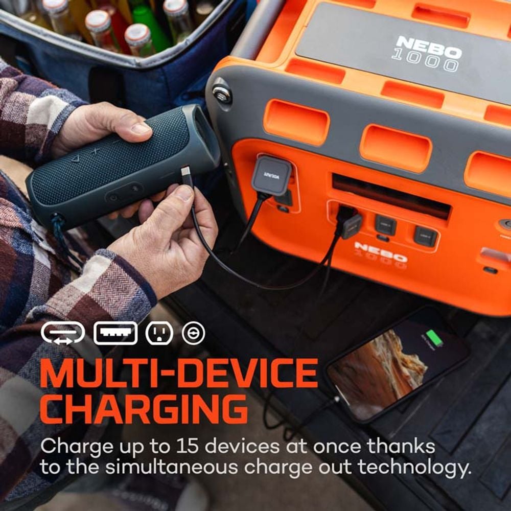 Nebo Intrepid 1000 Watt Lithium-Ion Battery Solar Portable Power Station, large image number 8