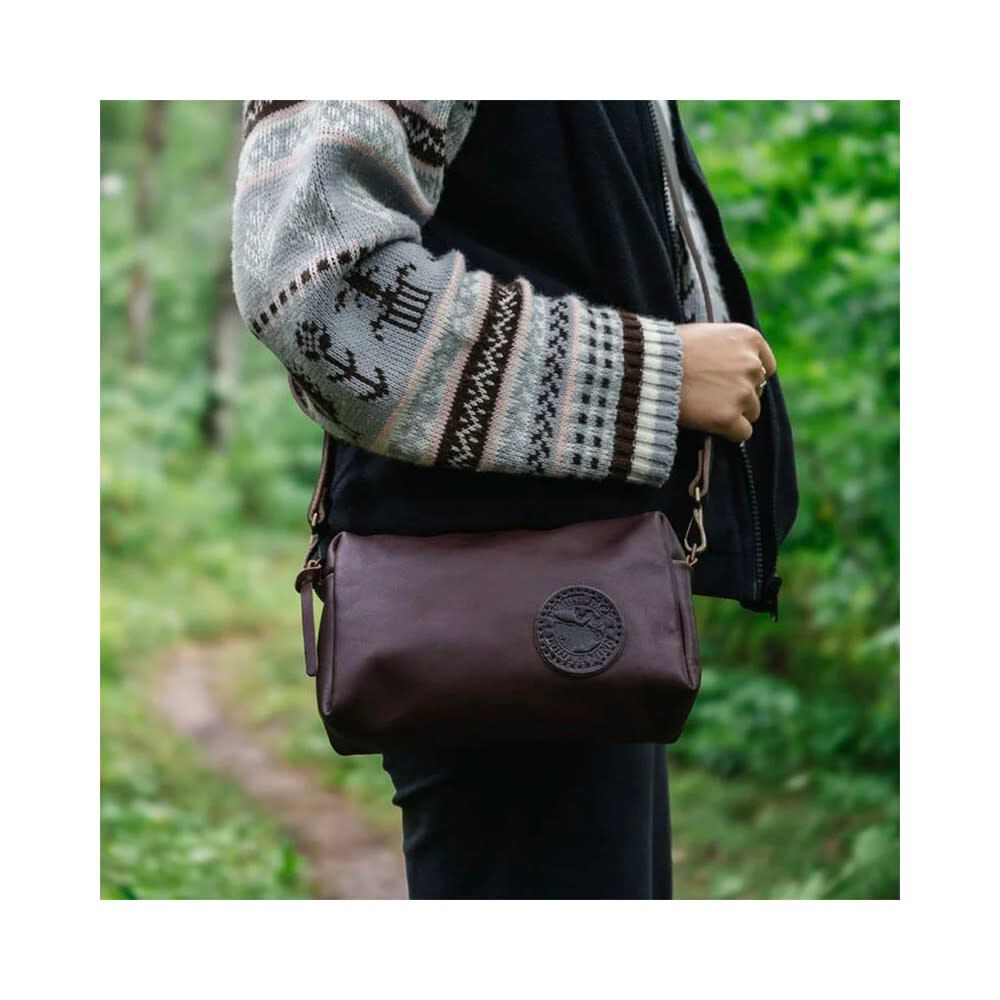 Duluth Pack Brown Leather Riverwalk Purse, large image number 3
