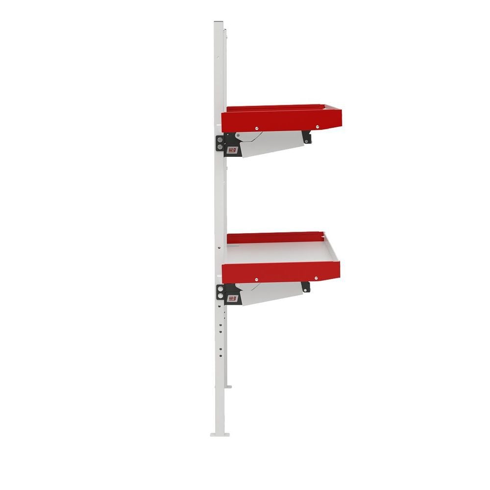 Weather Guard 36 Inch White/Red Aluminum Folding Van Shelving, large image number 3