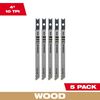 Milwaukee 4 in. 10 TPI High Carbon Steel Jig Saw Blade 5PK, small