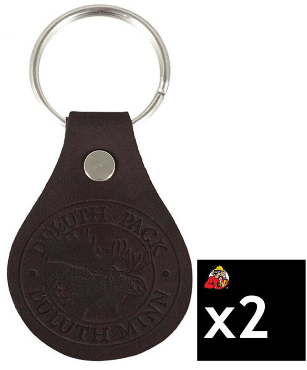 Duluth Pack Brown Smooth Leather Key Fob Pack of 2 - M-180-BRN