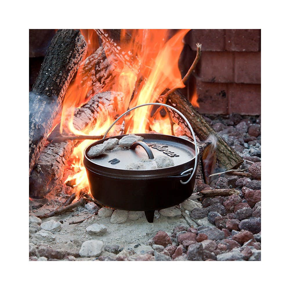 Lodge Cast Iron 4 Qt 10 Inch Black Cast Iron Camp Dutch Oven, large image number 2