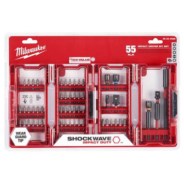 Milwaukee SHOCKWAVE 55-Piece Impact Drill and Drive Set, large image number 1