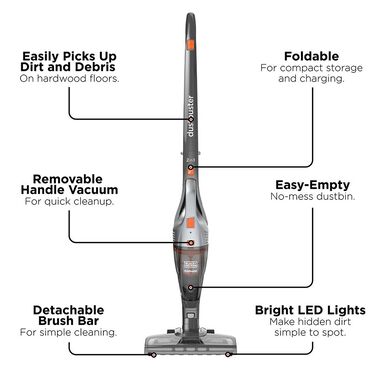 Black and Decker POWERSERIES Cordless Stick Vacuum Cleaner Kit, large image number 3